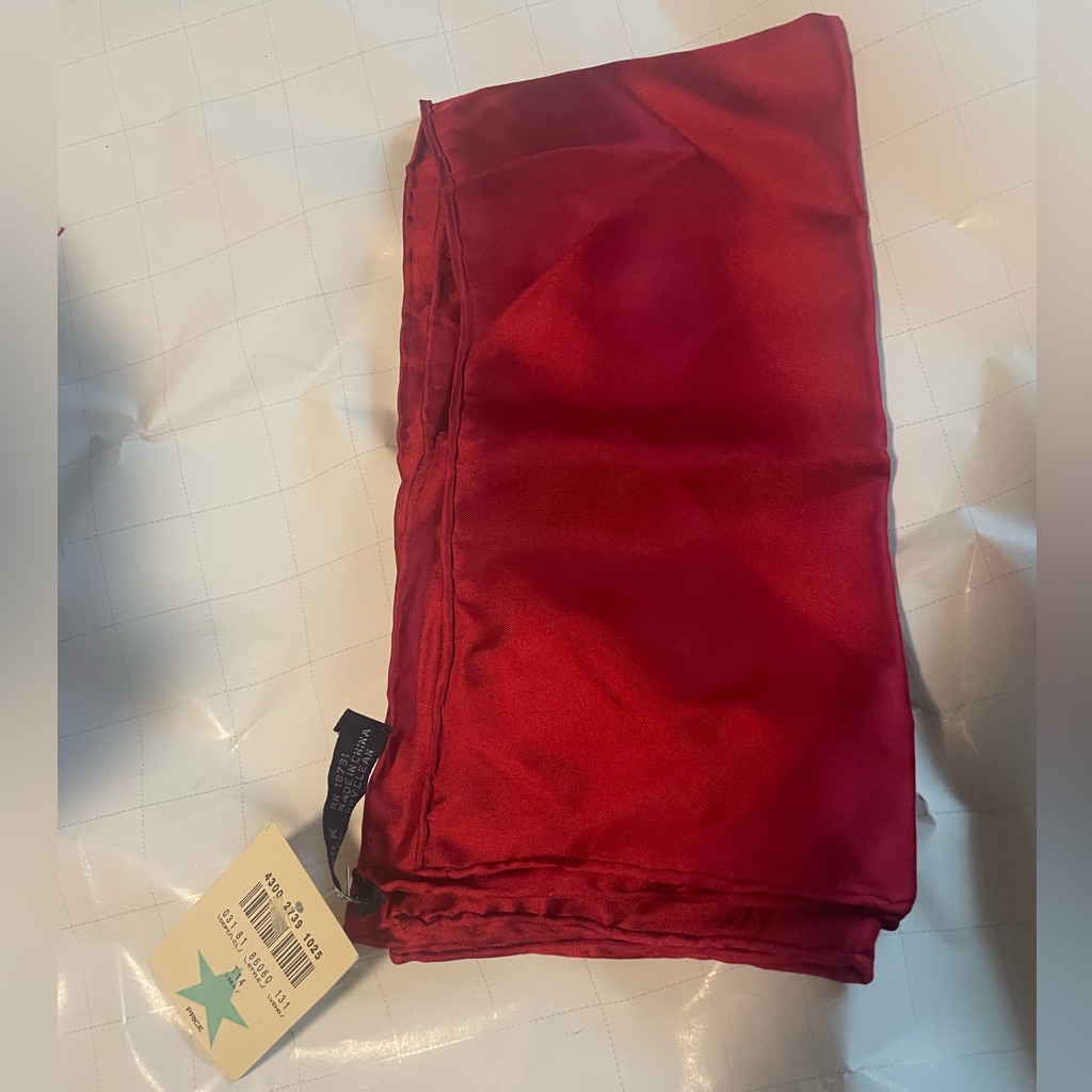 Red Pocket Square Band New